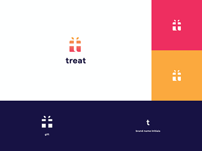 Treat App - Logo Concept #1 app box brand identity branding gift icon identity internet logo logo design mark minimalist modern treat