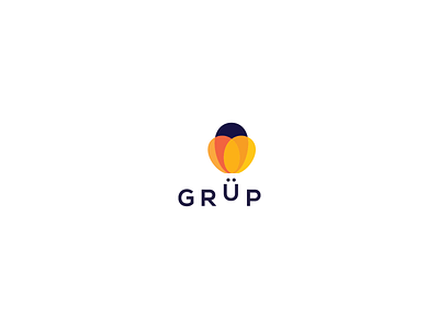 Grüp (Ease) - Logo Concept balloon blue booking brand identity concept group icon internet logo minimalist modern orange playful tech travel travel app yellow