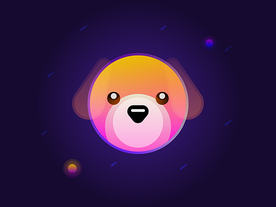 Planet of Puppies design dog dog illustration fantasy icon illustration planet puppies puppy space