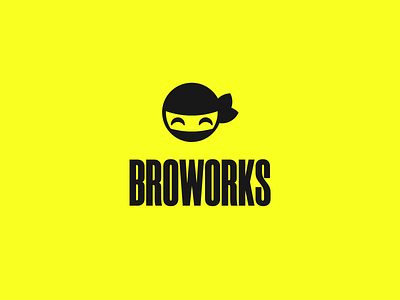 Broworks - Logo Design agency brand identity branding design design studio graphic design icon identity illustration logo logotype mark mascot ninja typography wordmark