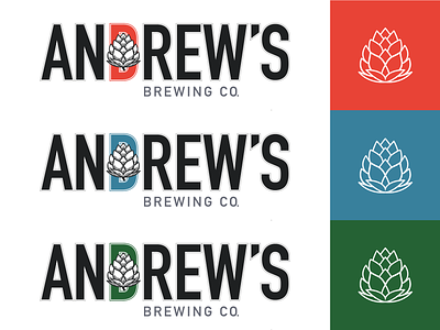 Andrew's Brewing Co. beer branding branding and identity craft beer monogram packaging