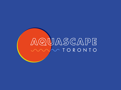 Aquascape Toronto - Dark Version aquarium aquascape bauhaus brand identity branding logo logo design primary colors typography water