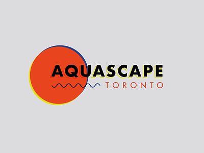 Aquascape Toronto - Light Version art branding depth design fish logodesign primary underwater