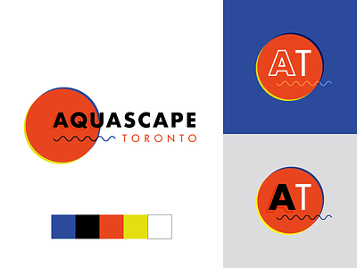 Aquascape Toronto - Complete Brand aquarium bauhaus branding design system futura logo monogram symbol toronto
