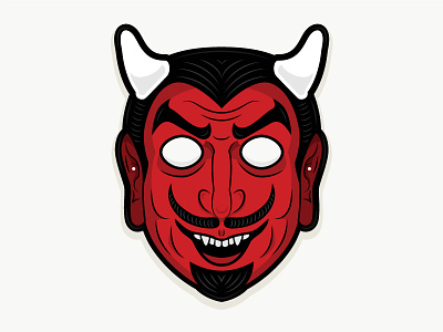 Plastic Horror - Devil Mask 1950 50s devil halloween horror illustration mask satan t shirt
