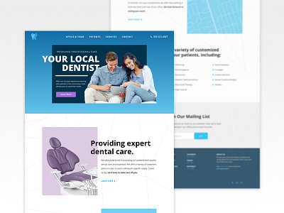 Dental Website UI / UX branding dental dentist homepage medical smile website