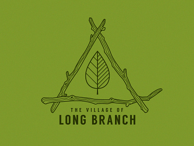 The Village of Long Branch - Shirt Design camping logo neighborhood t shirt vintage