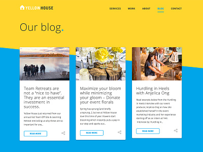 Waterfall Blog Layout blog css grid primary colors symetrical ui ux design waterfall grid
