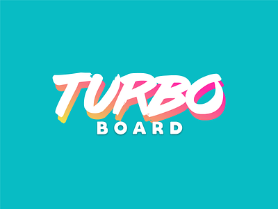 Turbo Board 80s branding logo retrowave typography video games