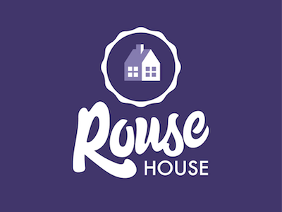 Rouse House Logo house lettering logo