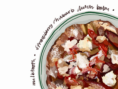 Strawberry Rhubarb Dutch Baby Pancake