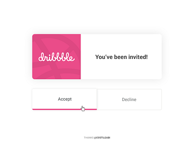 Thanks for the invite! debut dribbble invite