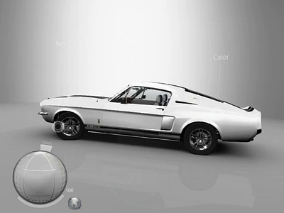 3D car configurator 3d automotive car configurator gt500 model mustang shelby ventuz visualisation