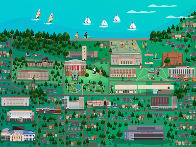 University of Wisconsin–Madison Illustration Map