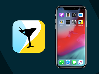 Daily UI - 005 app logo cocktail cocktailparty daily 100 daily 100 challenge daily ui 005 dailyui iphone app iphone app icon iphone x logo mobile app