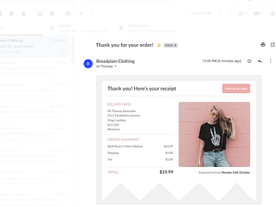 Daily UI - 017 - Email Receipt