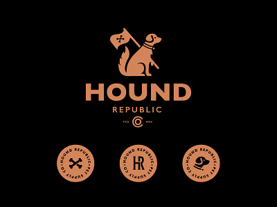 HOUND REPUBLIC animal brand branding cat design dog dog logo identity logo logomark minimal monogram pet typography
