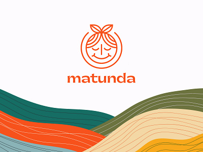 Matunda brand branding cute face fruits identity logo logomark minimal smile typography