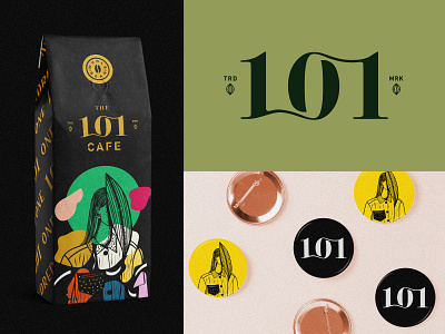 101 Coffee. 1 beans brand branding cafe coffee identity logo logomark minimal numbers