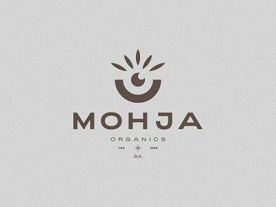 MOHJA aesthetics brand branding cosmetic eye identity logo logomark mark minimal organics plant product typography vase