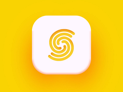 SuperMain app branding icon logo logomark minimal s logo ui yellow