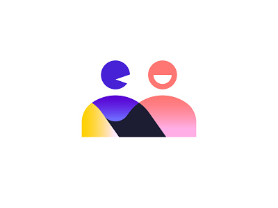 Meet.io 🤝 branding chat colorful logo logomark meet modern people talk