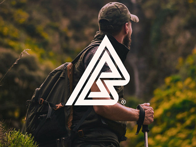 BAWN b logo branding green hiking identity logo logomark mountains outdoors sport