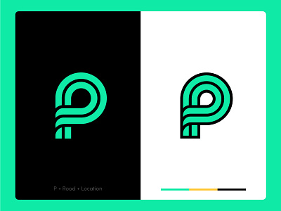 Pip Pip brand branding car design identity logo logomark minimal monogram p logo road smart typography