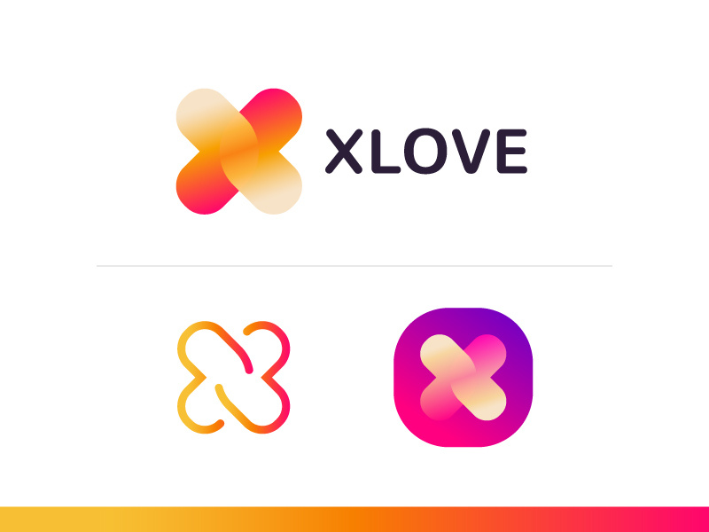 XLOVE logo by Yosbrands on Dribbble