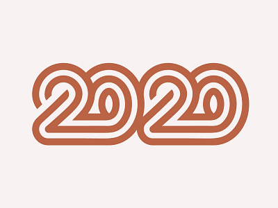 2020 | HAPPY NEW YEAR! 2020 abstact brand branding happy new year identity illustration lettering letters lineart logo logomark love mark minimal new newyear numbers red typography