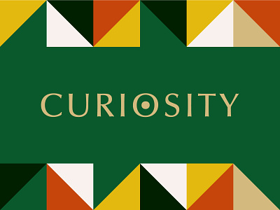 Curiosity brand branding curiosity curious green identity logo logomark logotype minimal pattern type typography