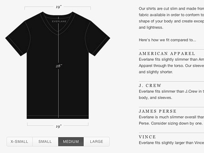 product sizing everlane fashion grey outline shirt shopping size