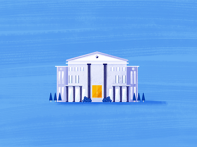 Stately animation architecture bank blue building building design classical formal illustration infographic mgfx motion design purple shading shadow stately style frame texture