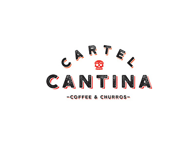 Cartel Cantina Logo cartel churros logo mexican tacos vintage