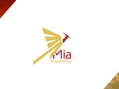Mia Acquisitions design flat icon illustration logo paul ren vector