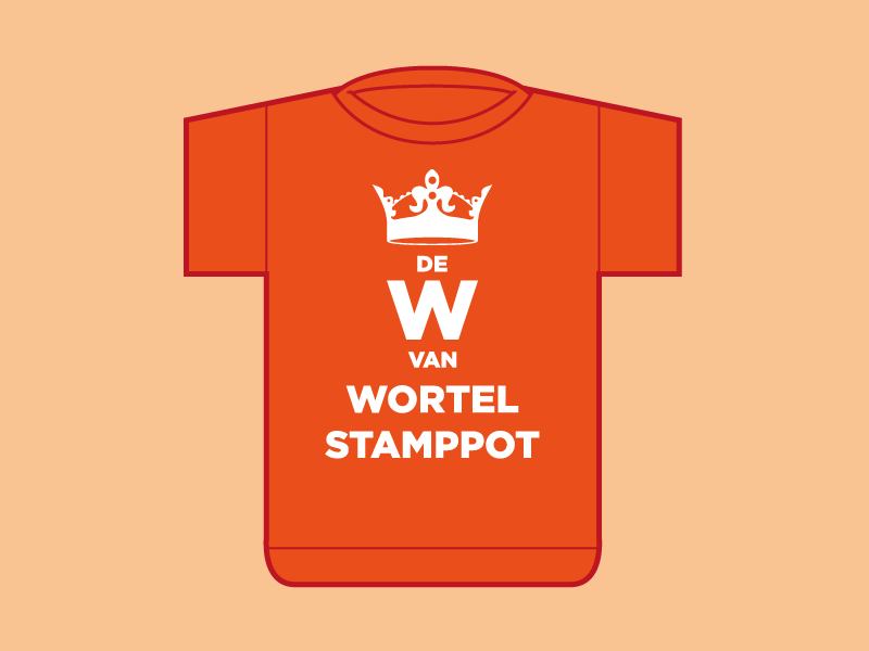 Kroningsshirt haha joke queensday design t-shirt illustration netherlands maxima willem-alexander king