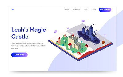 2.5D design illustration ui web