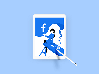 Incoming FB Product Designer facebook illustration ipad procreate product design
