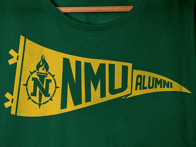 NMU Alumni T Shirt WIP alum alumni nmu northern michigan northern michigan university pennant shirt t shirt wip