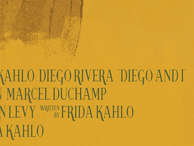 Film poster close-up billing block diego diego and i film frida kahlo poster rivera