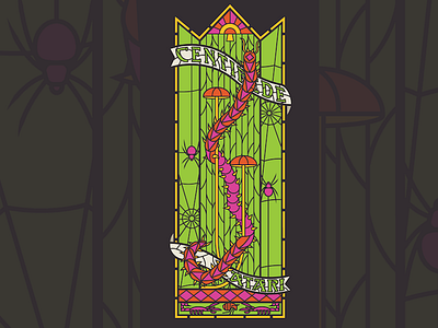 Centipede Cathedral atari centipede centipede cathedral culture of cult flea mushroom neon scorpion spider spiderweb stained glass