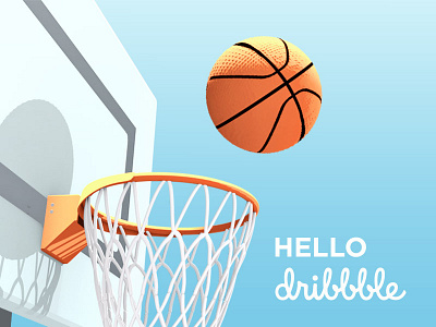 Hello Dribbble! basketball first shot