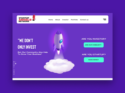 Startup Angel Network branding design graphicdesign homepage indian ui ui design web website website design