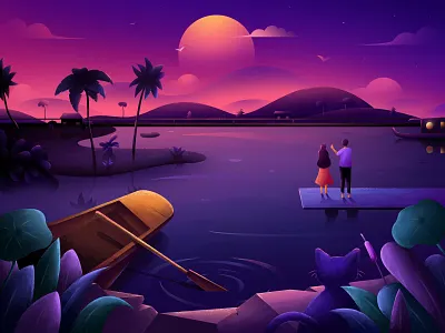 Scenery art illustration