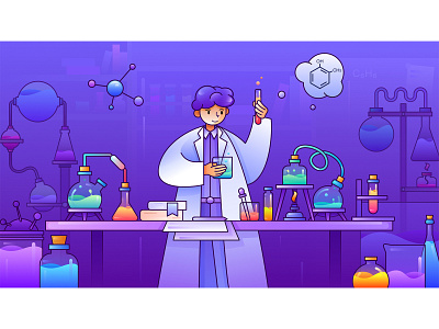 Chemistry art illustrations subject ui