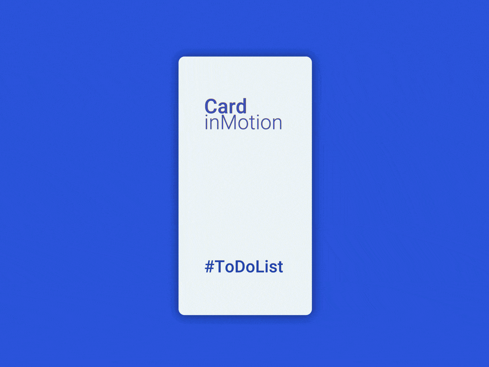 Card micro interaction experiment #2 2d animation card design experiment microinteraction mobile motion todolist ui ux vector
