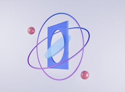 GeometricUniverse 3d c4d design logo mobile render ui ux