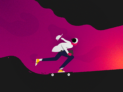Hello! adobe illustrator bandana cap debut debutshot digital illustration flat gradient grain texture hoodie illustration minimal playful shoes skateboard skater vector