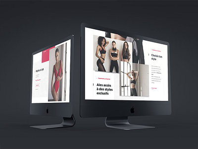 Women sportwear website desktop