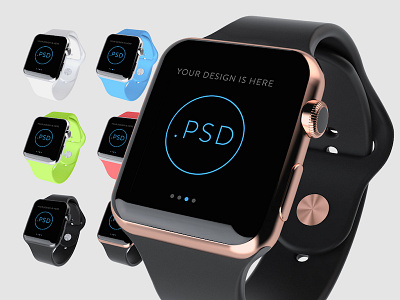 Apple Watch Free Mockup PSD app apple free ios mockup psd template watch